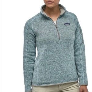 Blue Patagonia half zip sweater